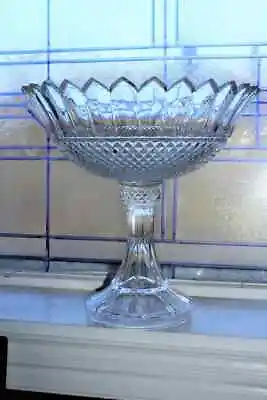 Huge Vintage Irish Shannon Crystal Compote Pedestal Dish Punch Bowl • $85