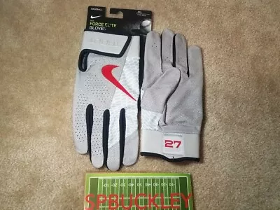 Nike Force Elite Mlb Anaheim Angels #27 Mike Trout Pro Issue Batting Gloves Grey • $179.99