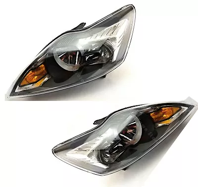 Set / Pair LH+RH Head Light Halogen Black For Ford Focus LV 2009~2011 Zetec • $229.07