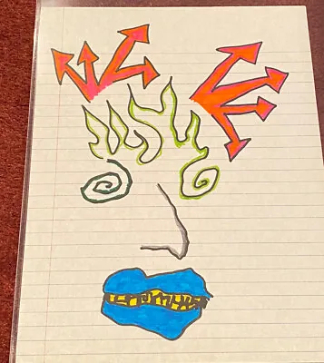 Gidget Gein Original Hand Drawn Artwork- Arrowhead Face & Signed GIdget Gein CD • $70