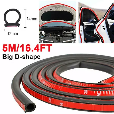 5M Big D-Shape Universal Car Door Rubber Weather Seal Hollow Strip Weatherstrip • $9.99