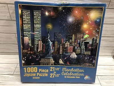 Alexander Chen ~ Manhattan Celebration NYC Twin Towers! 100 Jigsaw Puzzle SEALED • $28