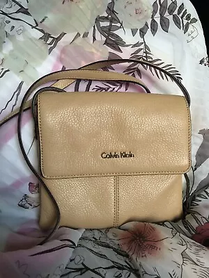 Calvin Klein Tan Leather Crossbody Bag • £10