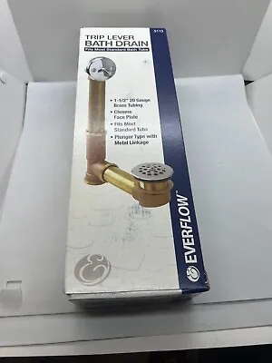 Everflow Trip Lever Bath Drain Chrome Face Plate 1 1/2'' 20 Gauge Brass Tubing  • $27.99