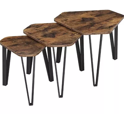 VASAGLE Nesting Coffe Table Set Of 3 End Tables For Living Room  • £69.99