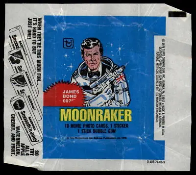 1979 Topps James Bond Moonraker Wax Wrapper • $2