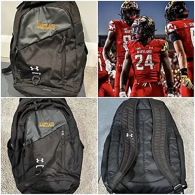 Maryland Terrapins Terps Under Armour Team Issued Football Backpack Travel Bag # • $199.99