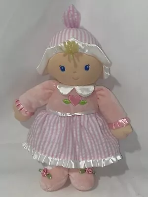 KIDS PREFERRED My First Baby Doll Pink Blonde Hair Blue Eyes Soft Plush 12” 2019 • $38.25