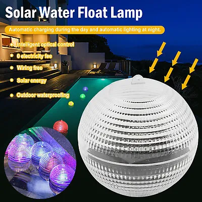 Solar Floating Light Outdoor LED Color Changing Garden Pool Pond Lamp Decor • £8.69
