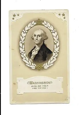 Portrait Of GEORGE WASHINGTON On Wonderful Vintage Unused PATRIOTIC Postcard • $5.99