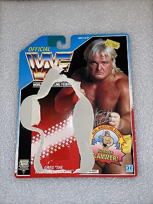 £3.99 • Buy WWE Greg The Hammer Valentine   HASBRO WRESTLING FIGURE BACKING CARD WWF ENGLISH