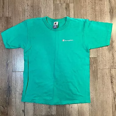 Vintage Champion Shirt Mens Medium Single Stitch Made In USA 90s Blank Tee • $9.45