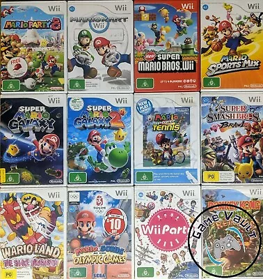 ** Nintendo Wii ** MARIO Wii Games ** MARIO ** FREE POSTAGE ** • $49.90