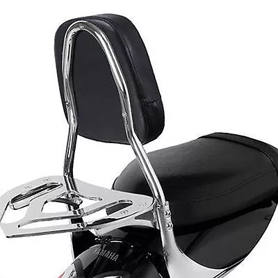 $15.99 • Buy Black Motorcycle Sissy Bar Back Backrest Cushion Pad For Harley Chopper Cruiser