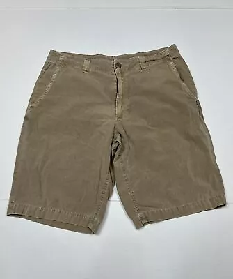 Merona Men Size 32 (Measure 31x10) Dark Khaki Casual Chino Shorts • $7.23