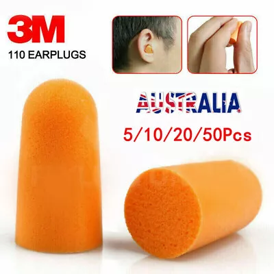 5-50 Pairs 3M 1100 Disposable Foam Ear Plug Noise Reducer Individual Wrap • $11.65