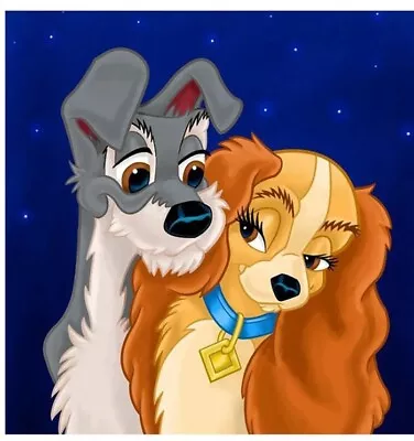 $12.95 • Buy Aus Stock..LADY & THE TRAMP  DIY 5D DIAMOND PAINTING KIT..FULL DRILL 30 X 30