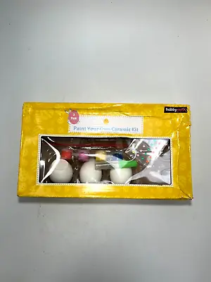 NEW Hobbycraft Paint Your Own Ceramic Kit 3 Pack Of Ceramic Eggs #RS • £2.99