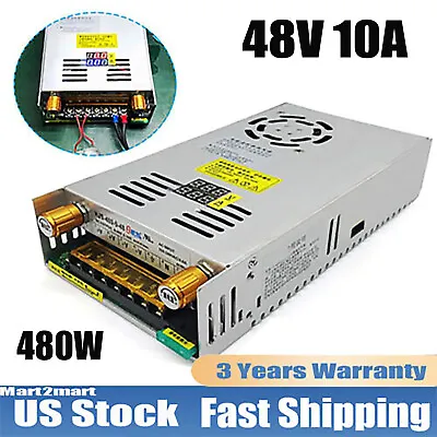 Adjustable Power Supply DC 0-48V 10A Precision Variable Digital Lab Adapter NEW • $51.30