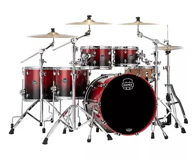 Mapex Saturn Studioease 5 Piece Shell Pack - Scarlet Fade - Used • $1545.99