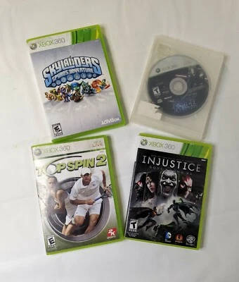 $16.99 • Buy XBOX 360 Games Bundle - Skylander, Injustice, Top Spin 2, Star Wars 