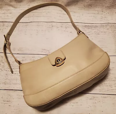 Vintage Leather Etienne Aigner Cream Purse Shoulder Bag • $24.99