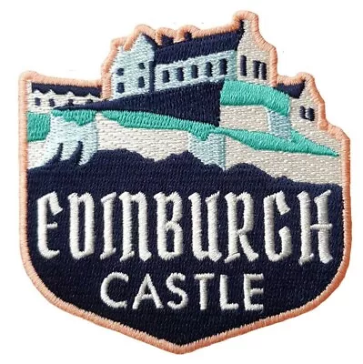 Edinburgh Castle Scotland Travel Patch Embroidered Iron On Sew On Souvenir • £6.95