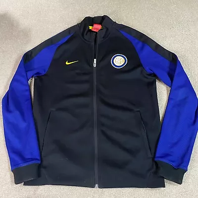 Inter Milan Jacket Mens Medium M Black Blue Nike Zip Football Soccer European • $49.90