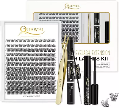 Individual Lashes 144 Cluster QUEWEL DIY Eyelash Kit RR-DH-02 • £22.38