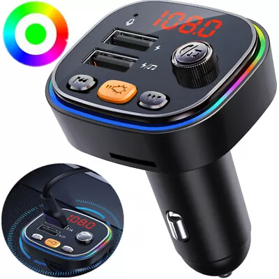 Bluetooth Car Wireless FM Transmitter Adapter USB Fast Charger AUX Hands-Free • $8.90