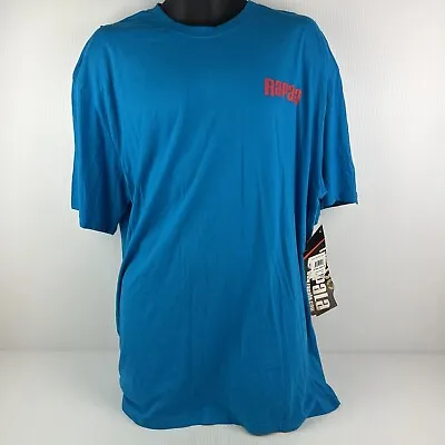 Rapala Fishing Reel Her In Pin Up Graphic T-Shirt Mens 3XL Blue/White BNWT 62/81 • $49.99