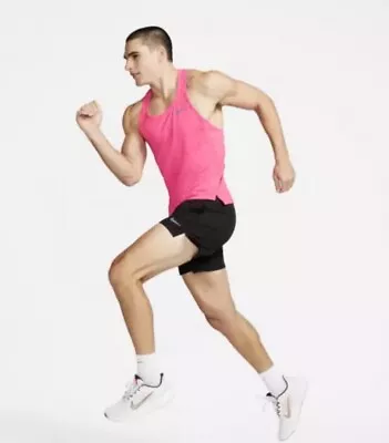 Nike Dri-FIT Fast Men's Racing Singlet Tank Top Pink (Size S) DQ4732-639 Running • $39.99