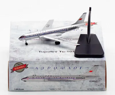 $55.99 • Buy (Rare)1:400 Retro Models Aeroflot TU-104A CCCP-L5415+Tractor+Stand 