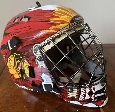 NHL Chicago Blackhawks Franklin GFM100 Hockey Goalie Helmet Face Mask • $30