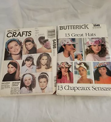 Patterns For Headbands And Hats Vintage McCalls 5498 Butterick Instructions Inc • $7