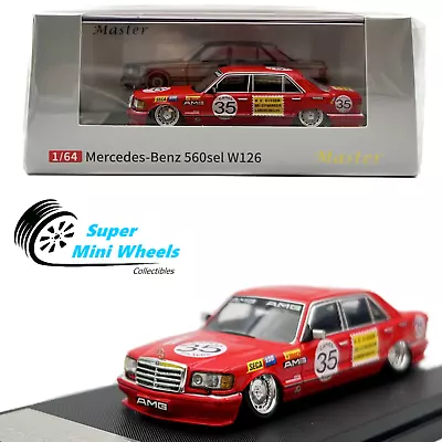 Master 1:64 Mercedes-Benz 560sel W126 Lowrider (Red Pig) Diecast Model • $29.99