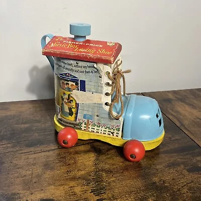 Vintage 1964 Fisher Price #991 Old Woman In The Shoe Music Box • $24.99