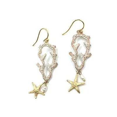  MICHAEL MICHAUD Coral Reef Starfish Earrings 3547 • $45