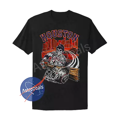 Houston Vintage Style Astros Skeleton Black T-Shirt • $19.99