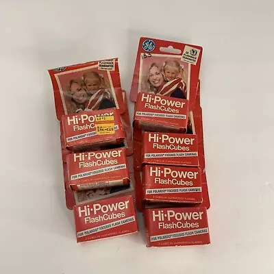 $22.99 • Buy 7 VINTAGE Packages Deadstock GE High Power Flash Cubes Polaroid 14 Cubes