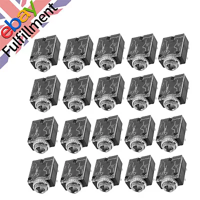 20 Pcs 5 Pin 3.5mm Audio Mono Jack Socket PCB Panel Mount For Headphone B • £6.05