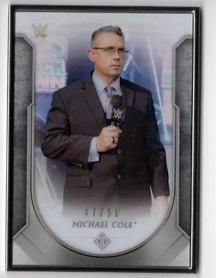 Michael Cole 2021 Topps Transcendent WWE Metal Framed Base Card #30 /50 • $9.99