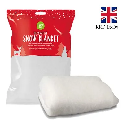 Fluffy FAKE SNOW BLANKET Artificial Christmas Xmas Decoration Nativity Roll UK • £3.24