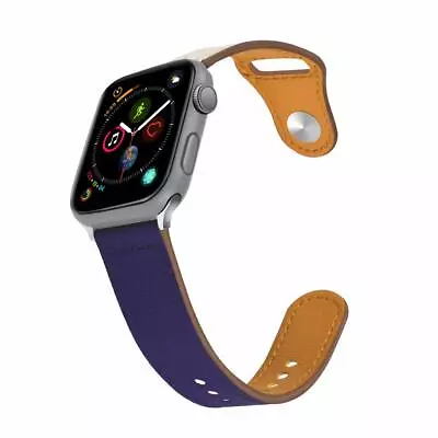 $11.30 • Buy 【Genuine Leather】Apple Watch Band Strap Series 8 7 SE 6 5 4 3 38 42 40 44 45mm