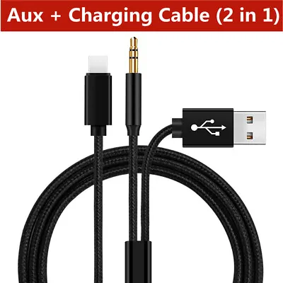 Aux Cable For IPhone 14 13 12 11 Pro 3.5mm Lead Car Stereo Transfer Audio Music • £4.95