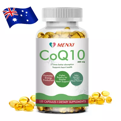 CoQ 10 Coenzyme Q10 Vegan 300mg 120 Capsules Cardiovascular Heart Health • $22.98