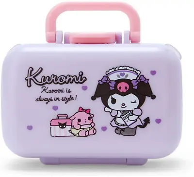 JAPAN Sanrio Kuromi Purple PillBox Case Organizer Medicine Vitamin Candy Storage • $14.98