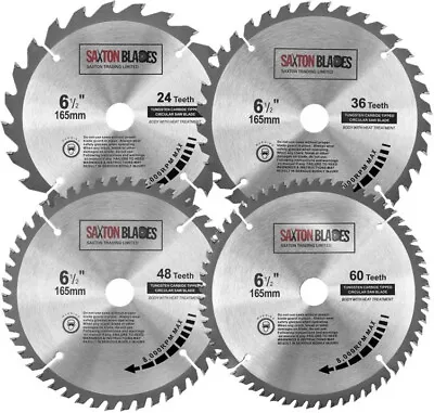 165mm TCT Circular Saw Blade Wood Fits Makita Bosch Dewalt Etc • £9.99