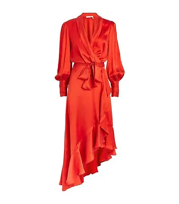 $85 • Buy Zimmermann Silk Wrap Midi Dress Size 0