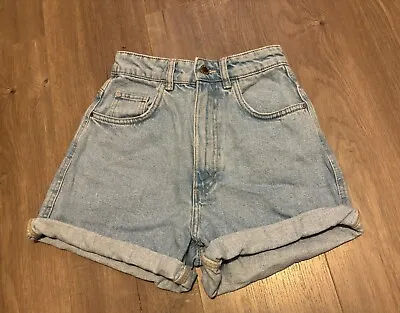 ZARA Authentic Denim By TRF Relaxed Mom Denim Shorts Size US 2 EU 34 • $9.99